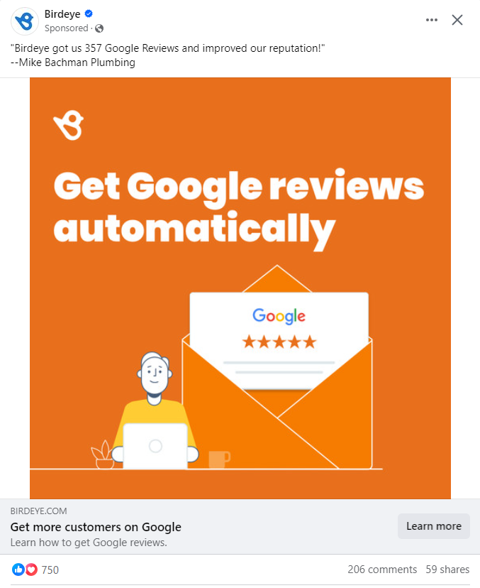 a facebook post that says `` get google reviews automatically ''