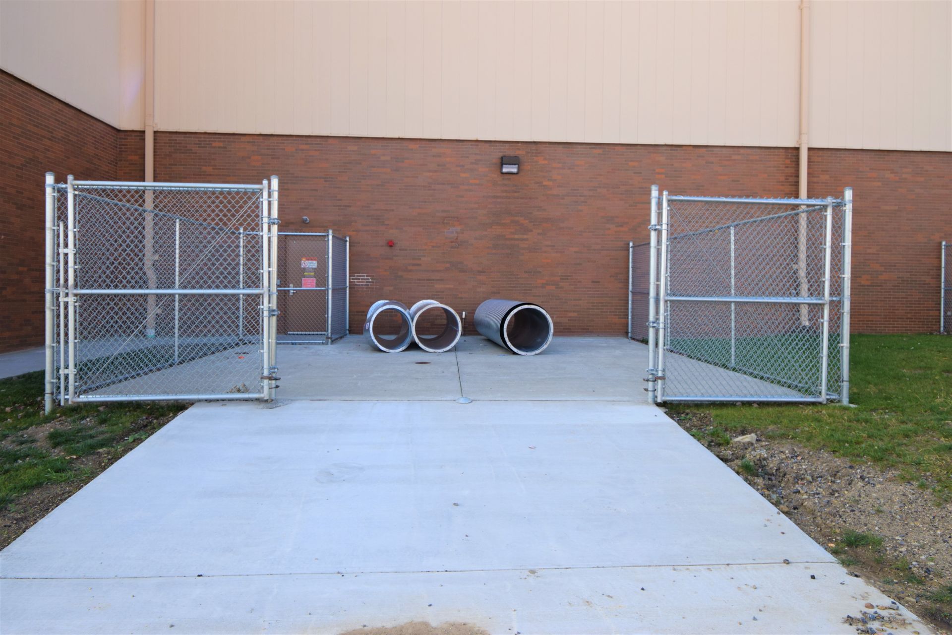 Installation site prepared for industrial equipment setup