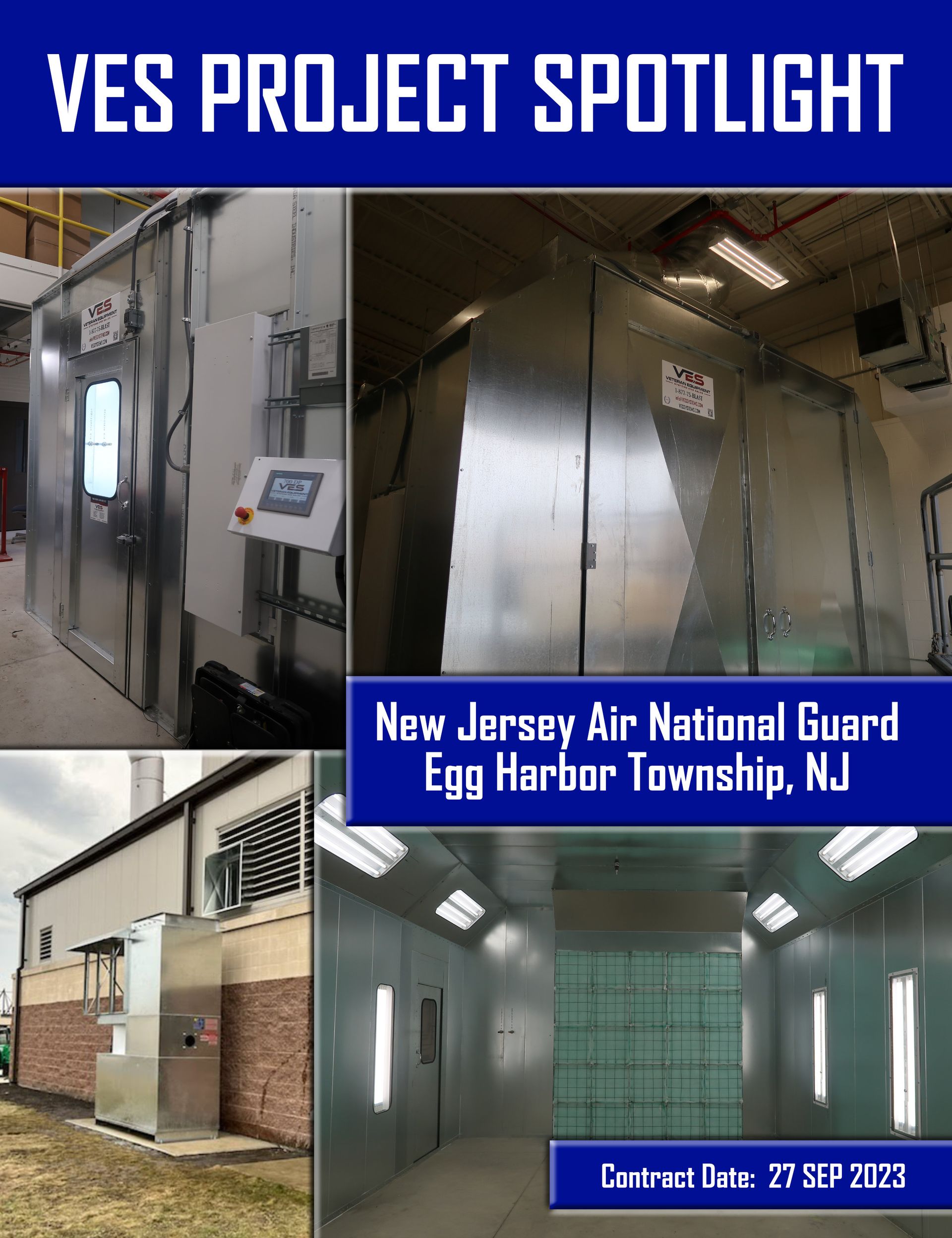 VES Project Spotlight: Spray booth for New Jersey Air National Guard, Egg Harbor Township, NJ.