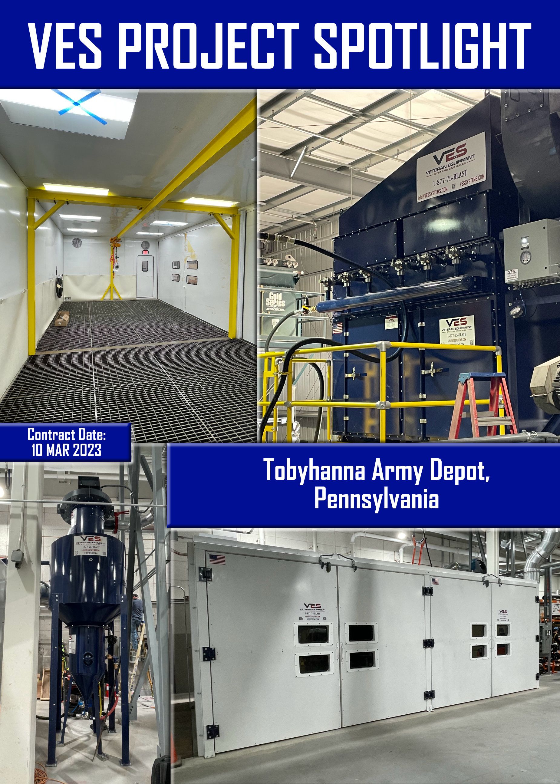 VES Project Spotlight: Equipment at Tobyhanna Army Depot, Pennsylvania. Includes industrial settings.
