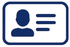 Identification badge icon for qualified personnel