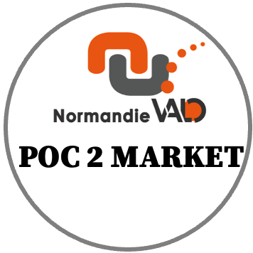 Logo de POC 2 Market de Normandie Valo sur fond blanc.