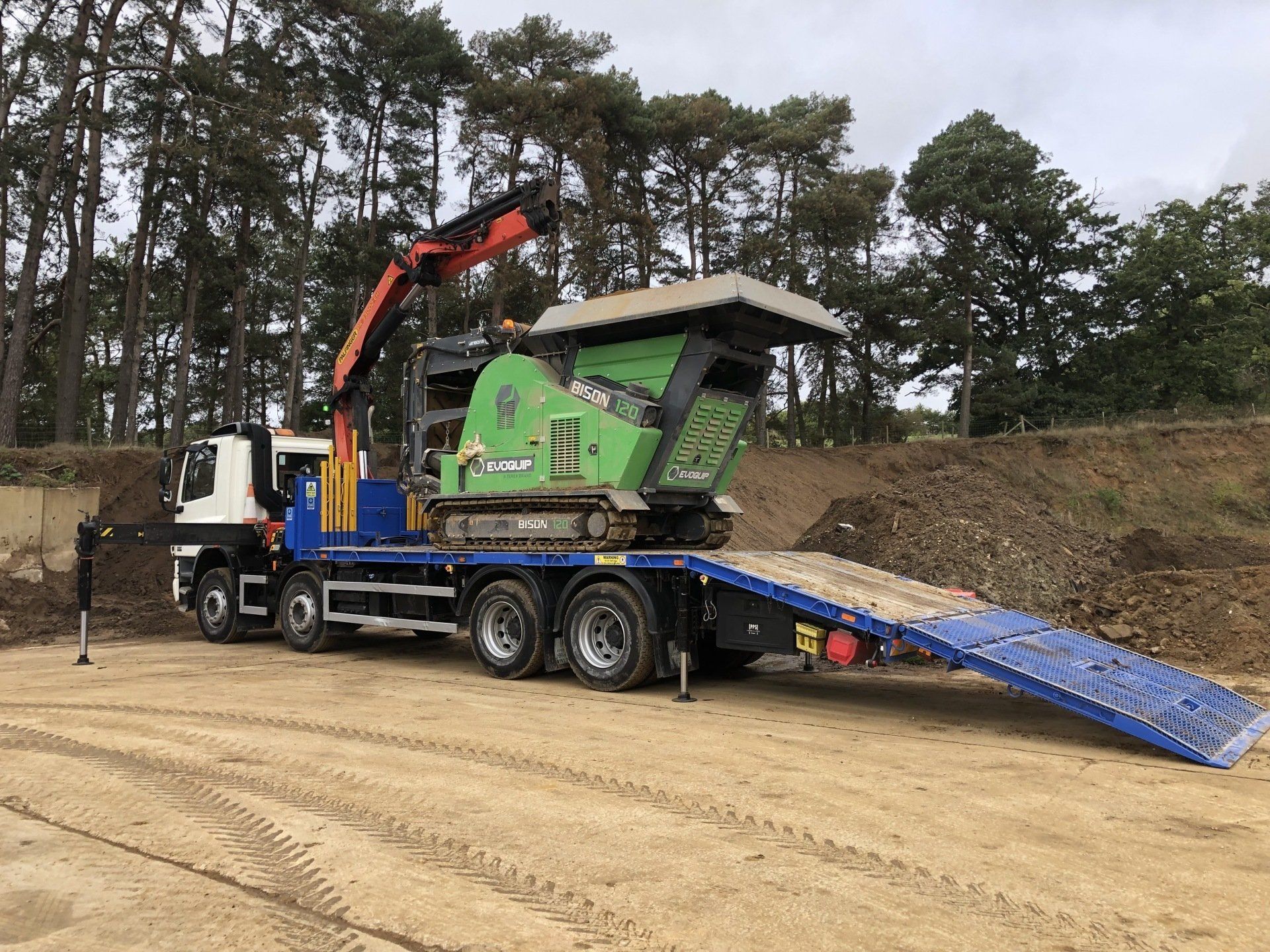 Crusher being delivered onsite