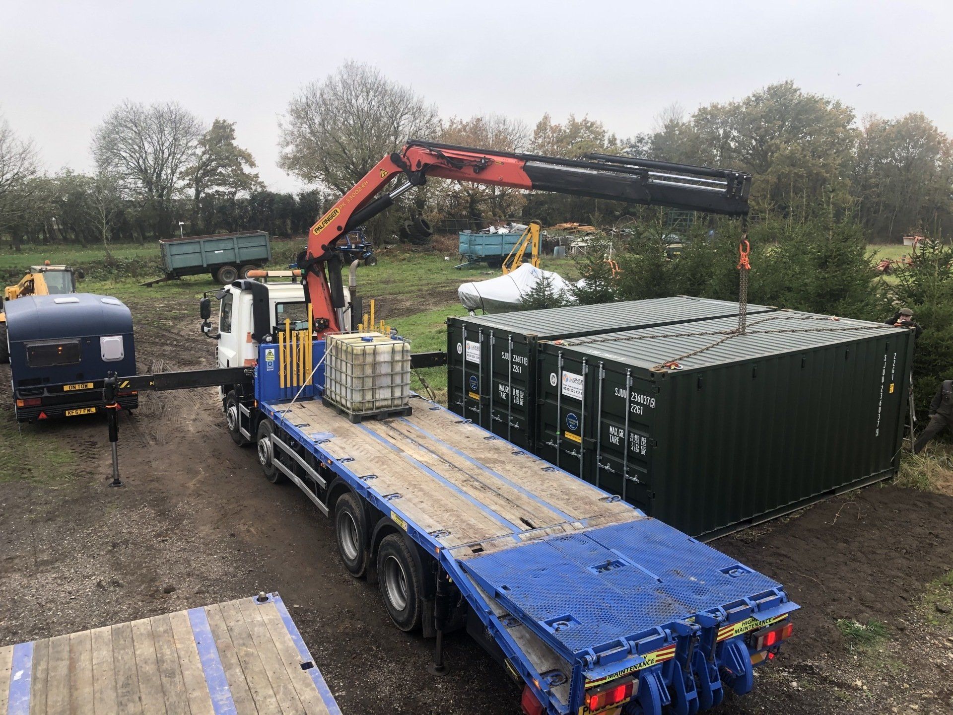 Lifting Containers into place