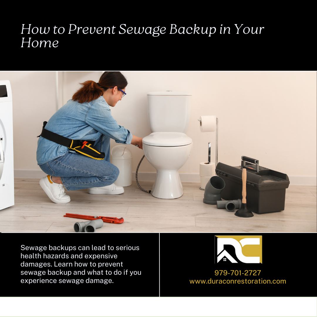 DuraCon Restoration blog on how to prevent Sewage Backup in your home