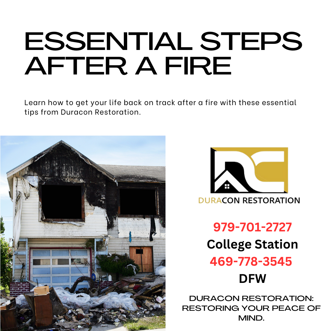 Essential Steps After a Fire: A Guide from DuraCon Restoration - fire damage restoration company Dallas
