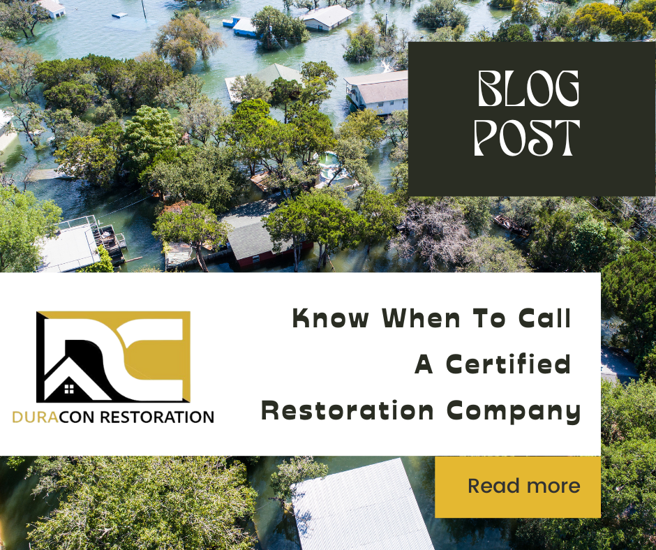 know when to call a College station water damage restoration company