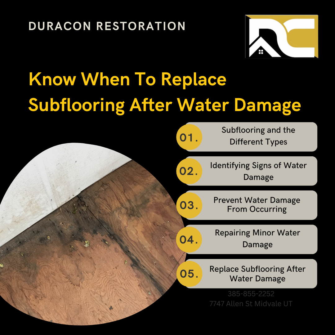 Know when to replace subflooring after water damage. water damage restoration Dallas, DFW Restoration