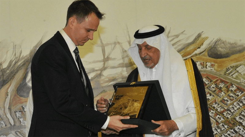 HRH Prince Khalid Alfaisal at the inauguration of Albaydha Housing Project for sustainable community development