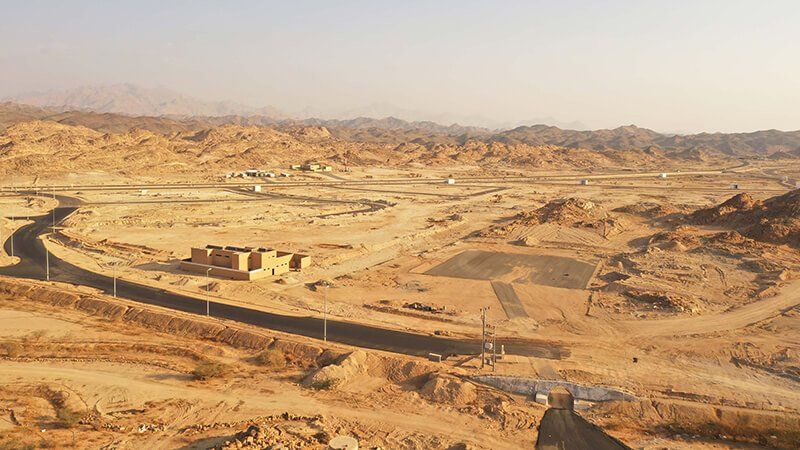 صورة جويّة لمشروع البيضاء للإسكان