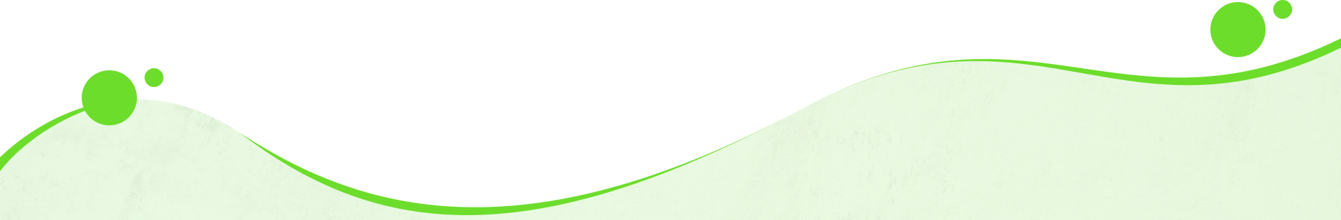 A green wave on a white background with leaves on it.