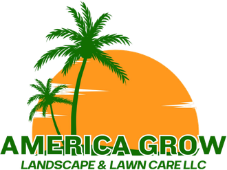 Palm trees silhouetted against a bright orange sunset.