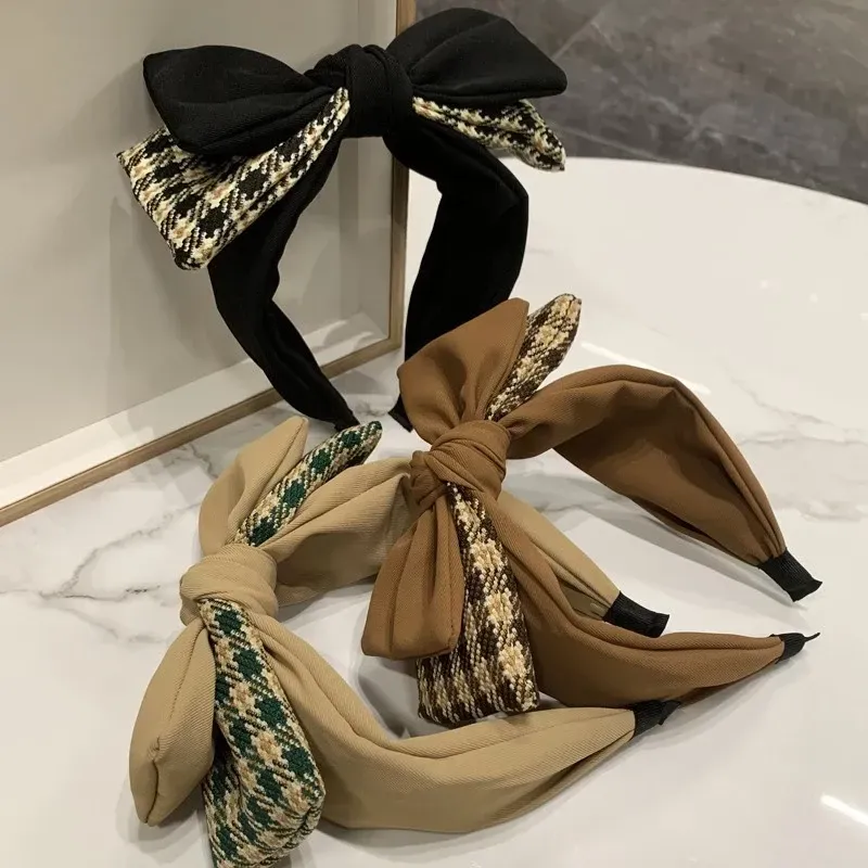 復古雙層蝴蝶結髮箍