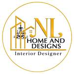 JN Home and Designs logo in gold and black with a house outline and “Interior Designer” text
