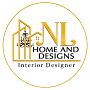 JN Home and Designs logo in gold and black with a house outline and “Interior Designer” text
