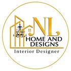 JN Home and Designs logo with gold circle, house outline, and black text “Interior Designer”