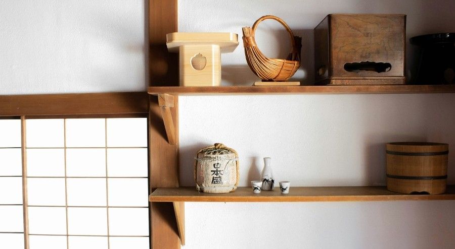 shelf in Japanese home