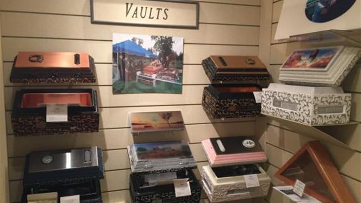 there are many different types of vaults on display in this room .