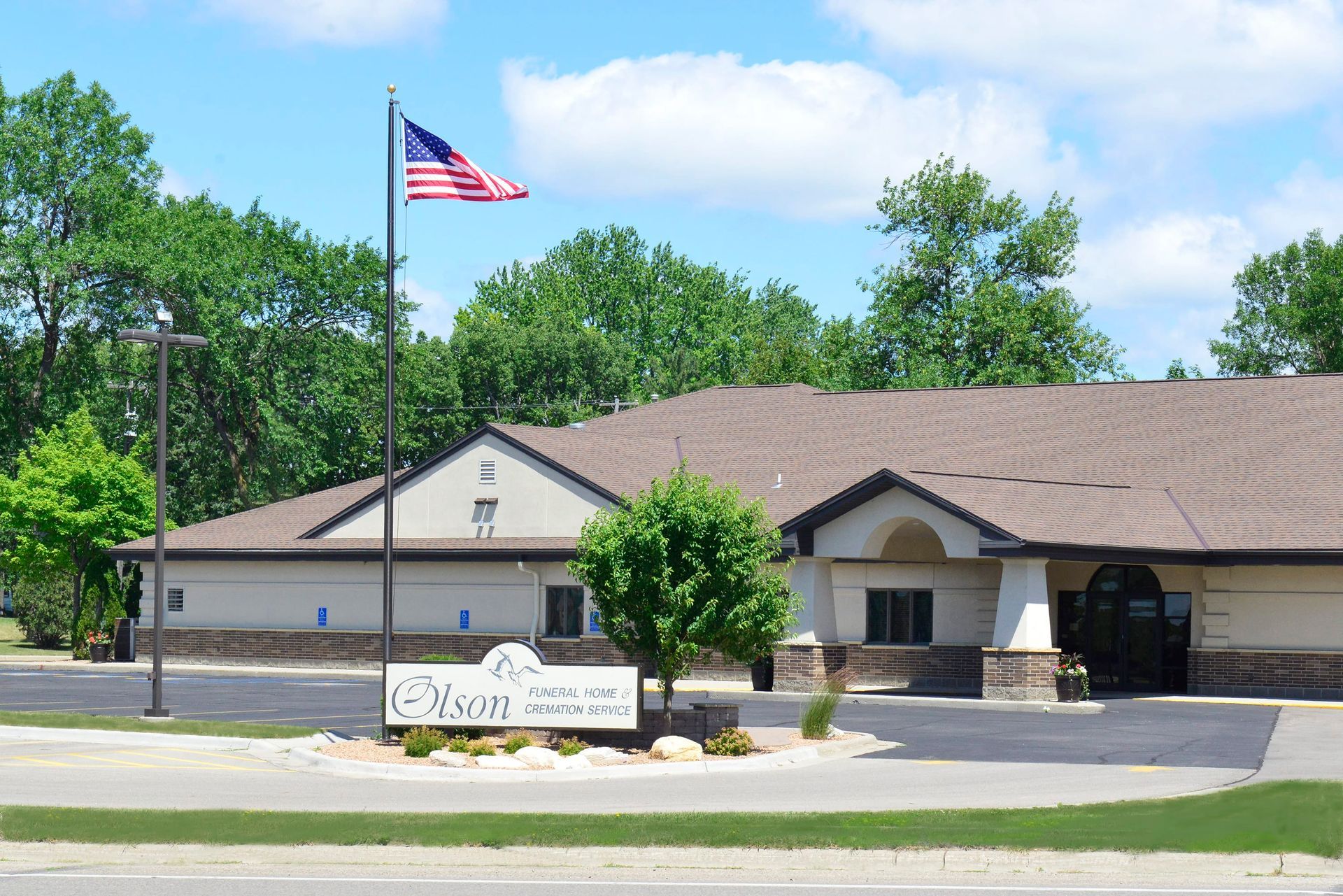 a funeral home and cremation service called olson
