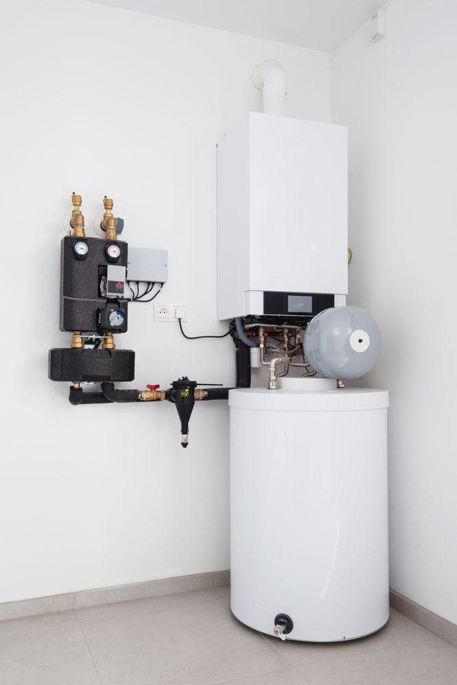 White Wall-mounted Heating System — Waves Plumbing in Gosford, NSW