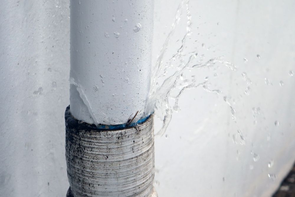 Water Spurting From a Broken White Pipe — Waves Plumbing in Terrigal, NSW