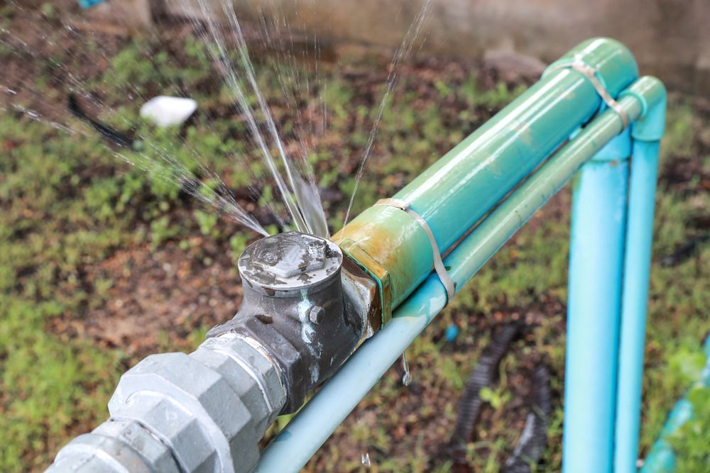 Water Gushing From a Leaky Pipe — Waves Plumbing in Wyong, NSW