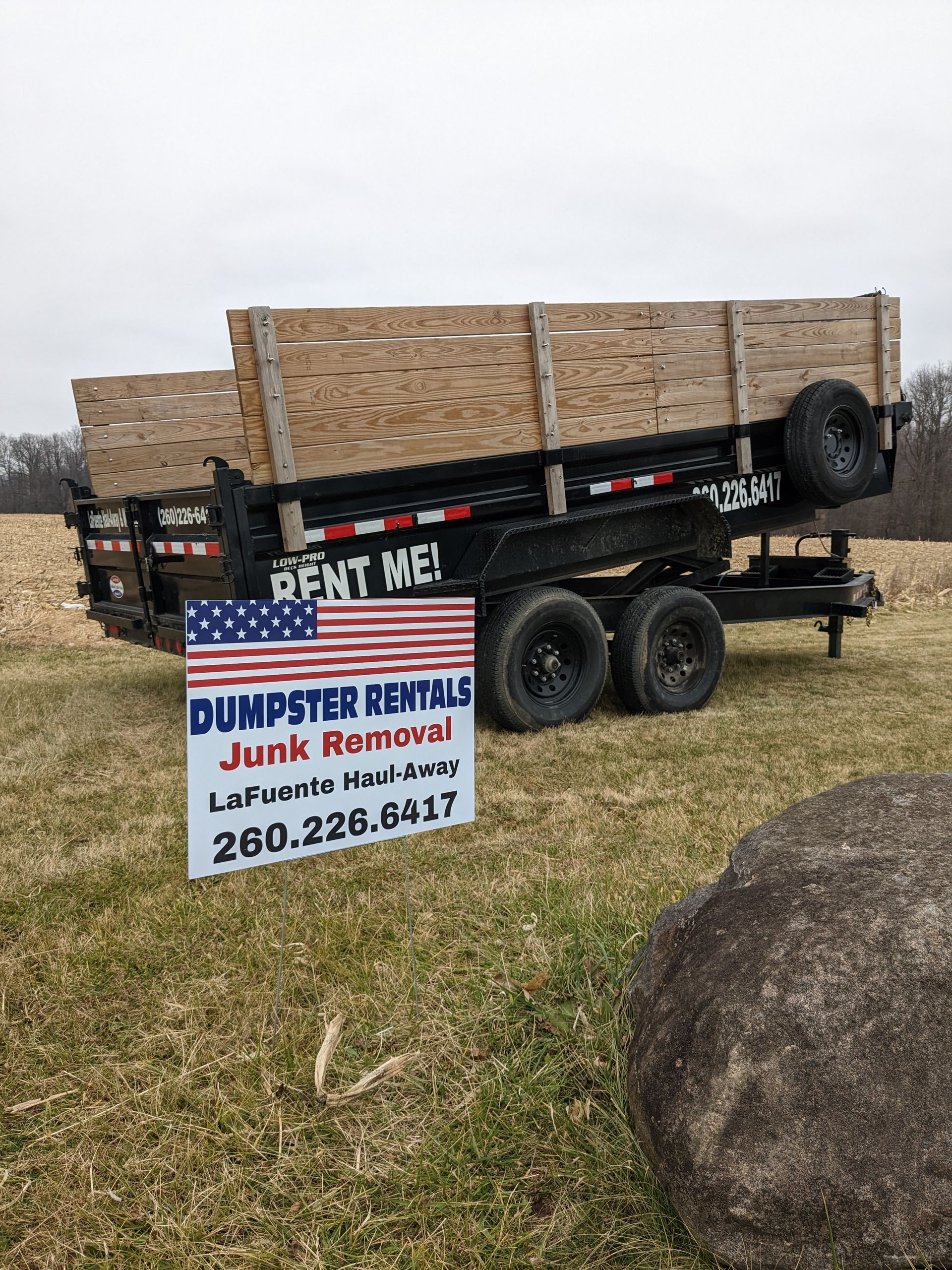 Dumpster trailer with