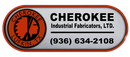 Logo for Cherokee Industrial Fabricators, LTD. with Native American head profile, Lufkin, TX, and phone number (936) 634-2108.