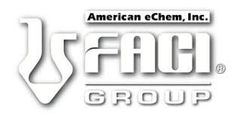 Logo of FACI Group, with a stylized lab flask icon and the text 