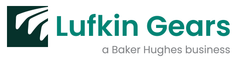 Logo for Lufkin Gears, a Baker Hughes business: teal text and graphic on white.