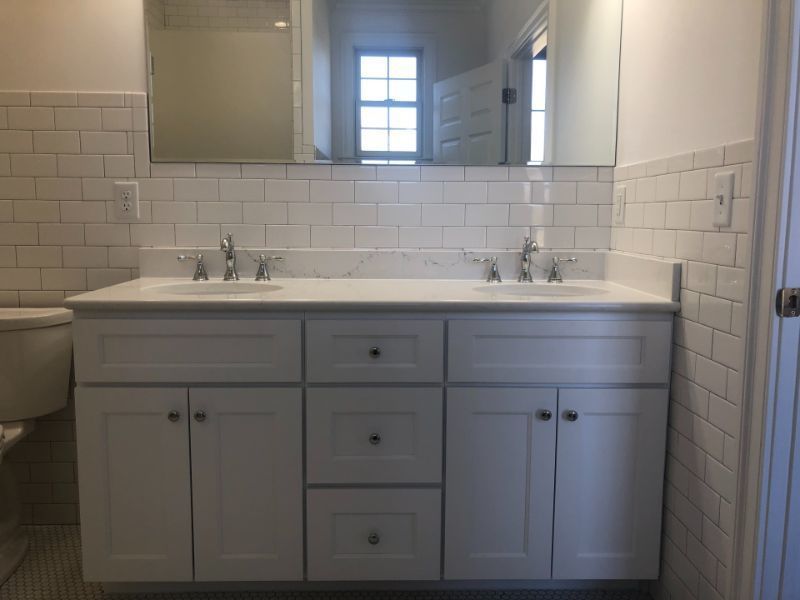 A Bathroom with Two Sinks , a Toilet and A Mirror | Tonao, VA | Don Kendrick