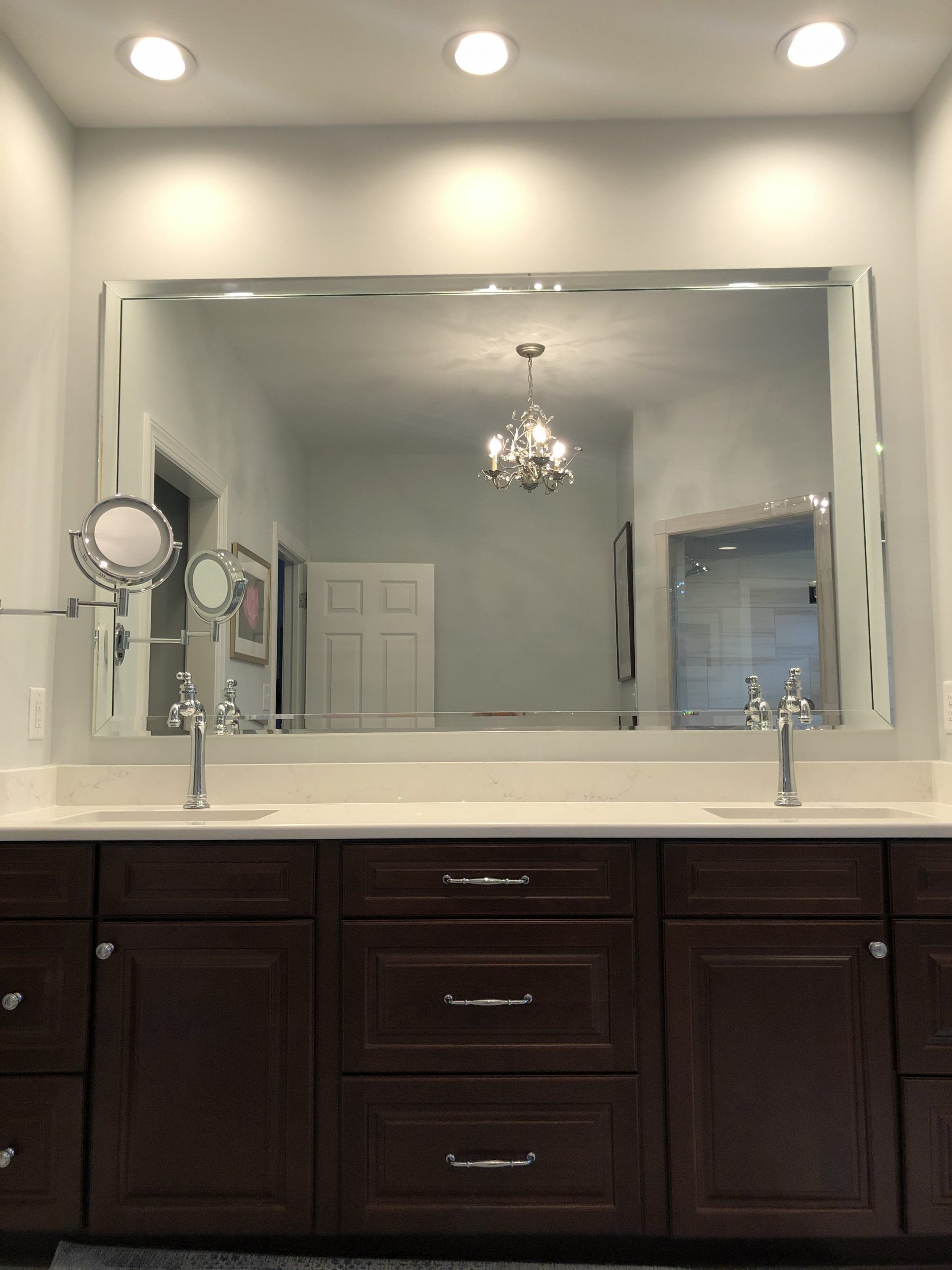 A Bathroom with Two Sinks and A Large Mirror | Tonao, VA | Don Kendrick