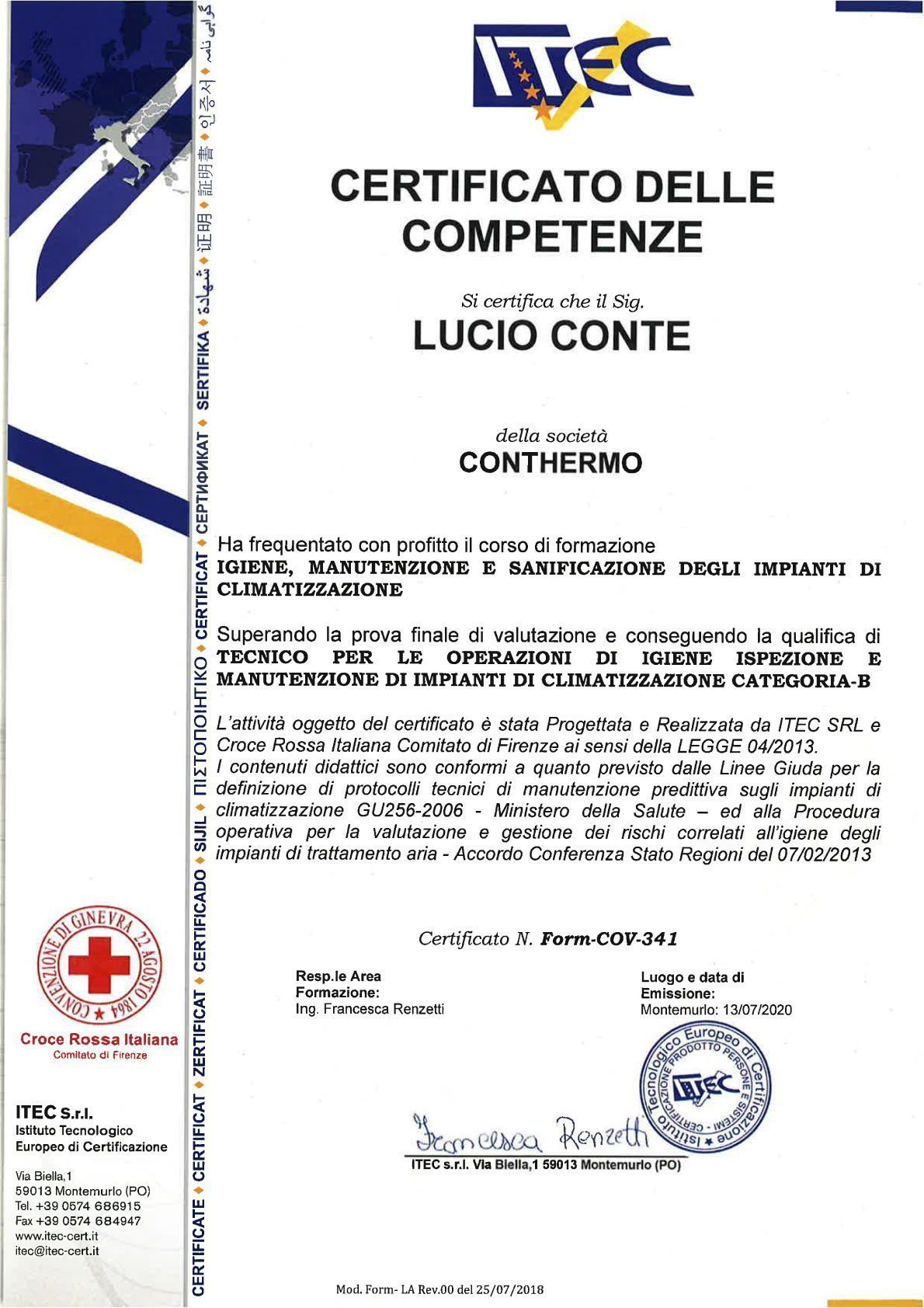 certificazione F-GAS