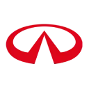The infiniti logo is a red circle with a white arrow in the middle.