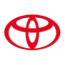 A red toyota logo on a white background.