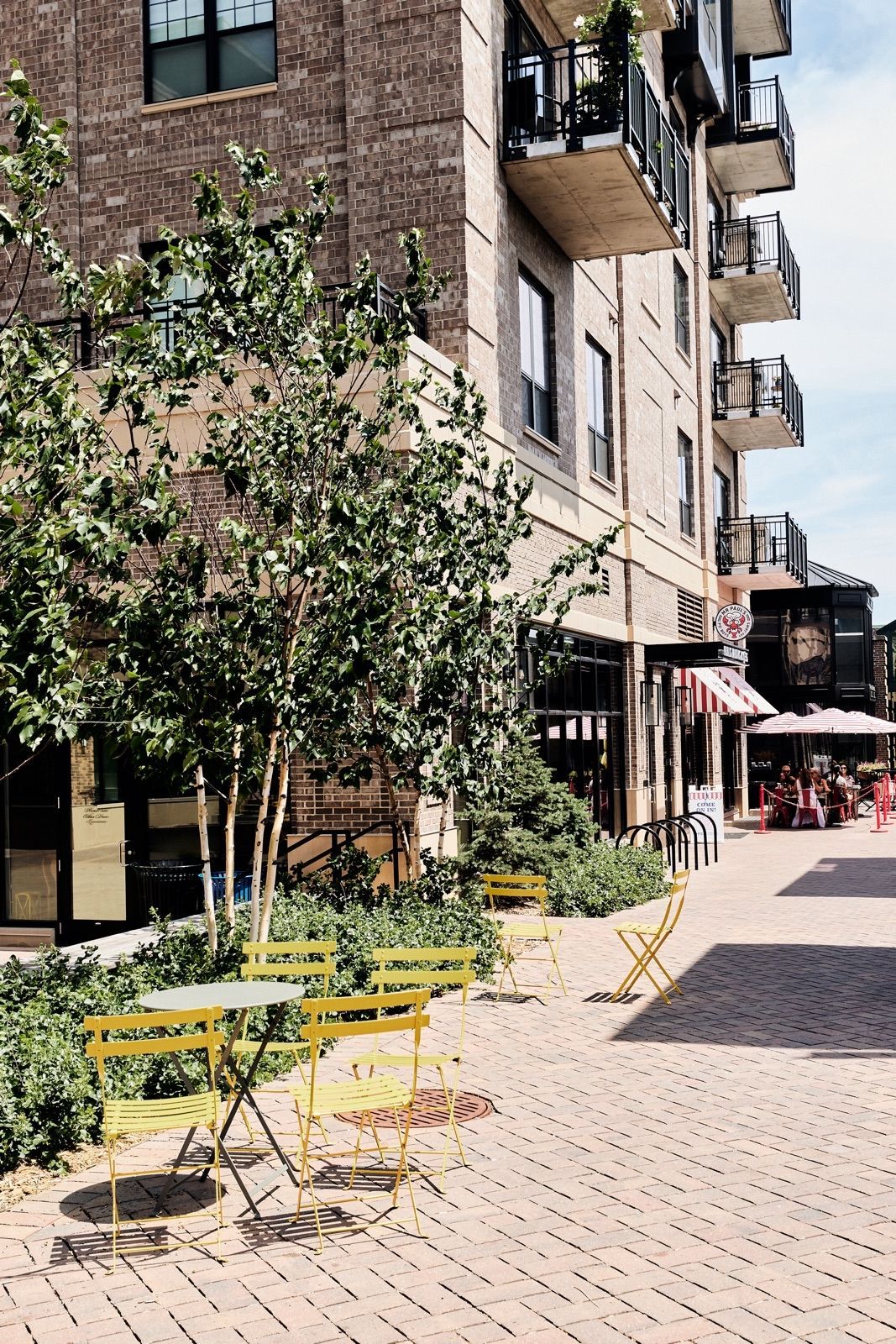 Access to parking garages, retail and dining