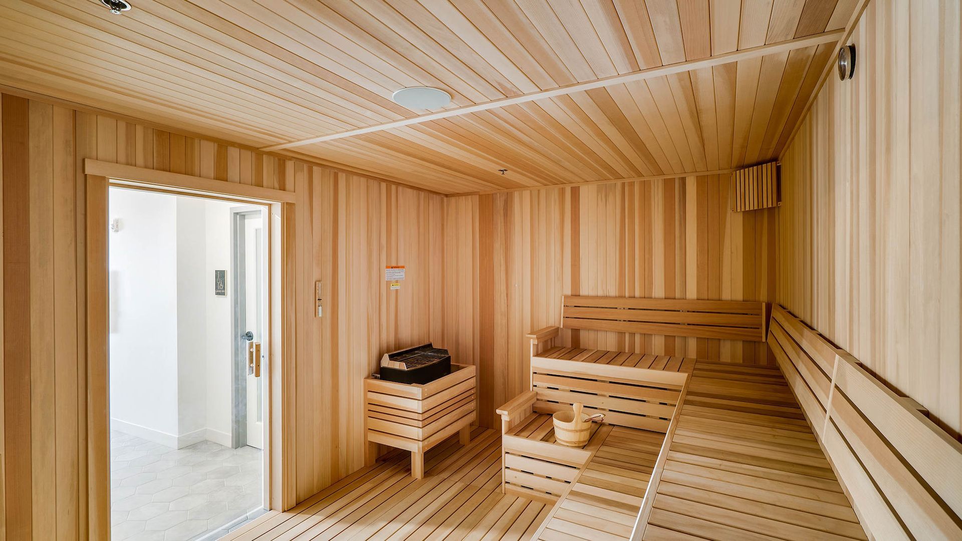 Sauna located in the Fitness Room as well as showers