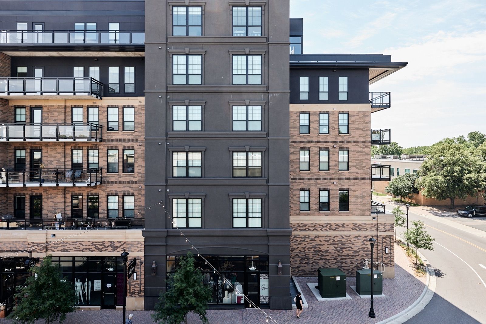 View of Market Street with entry level retail and restaurants