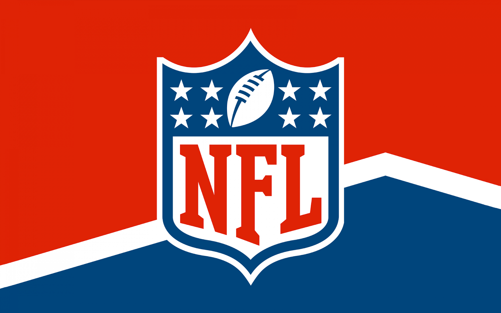 NFL logo on red, white, and blue background