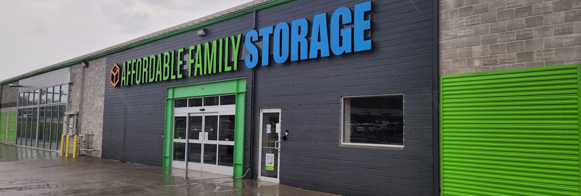 Exterior view of Affordable Family Storage at 5646 N 90th St, Omaha, NE, offering month-to-month