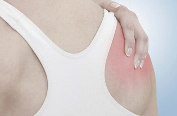 Woman having a right shoulder pain — Jersey City, NJ — Pain and Disability Institute