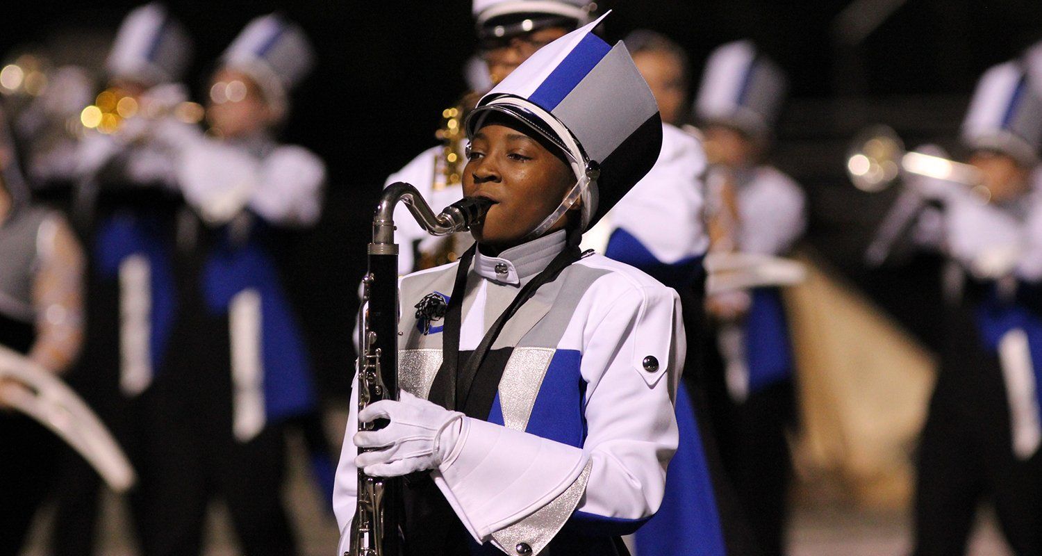 Member of the Glenpool Marching Band