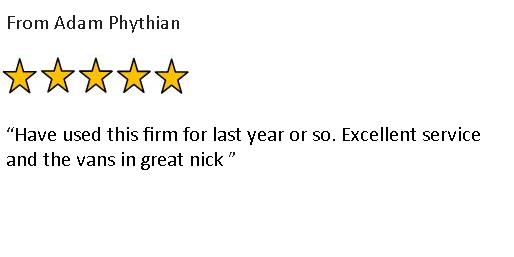 van hire review from Adam Phythain