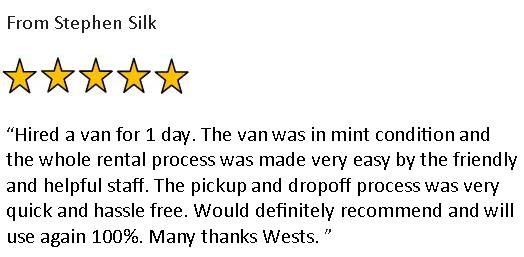 van hire review from Stephen Silk