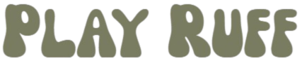 A logo for play ruff is shown on a white background