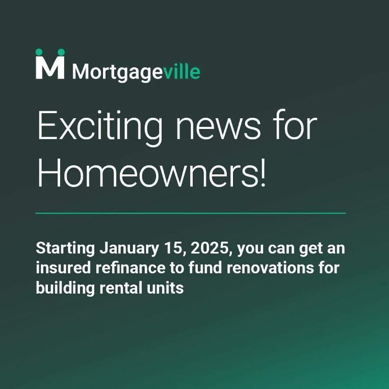 A mortgageville ad that says exciting news for homeowners