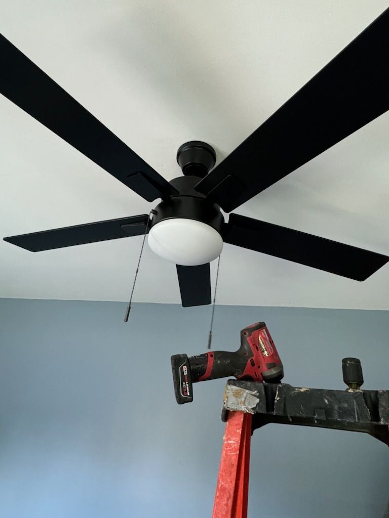 Ceiling Fan Installation Completed by Ashley River Wired in Charleston, SC 