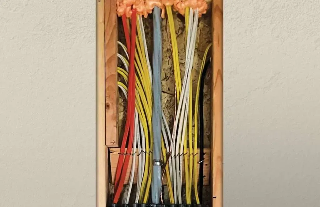 Recently completed wiring and electrical work on a remodeled house