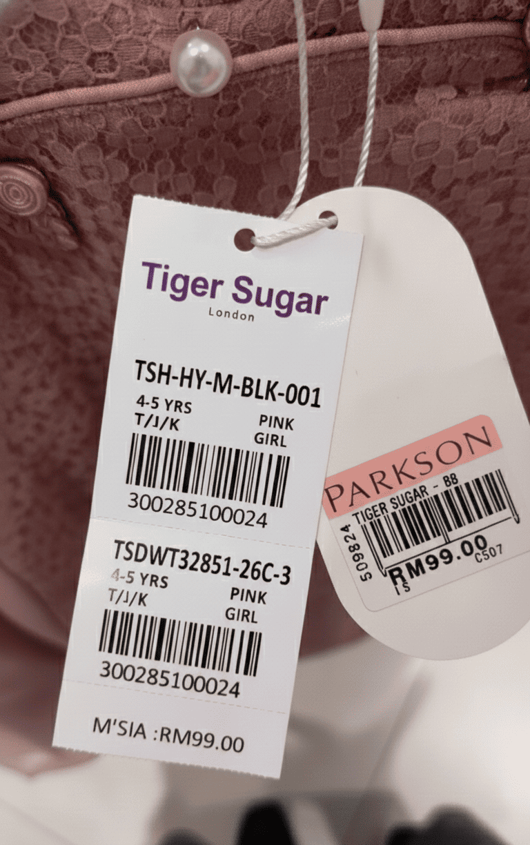 Retailer's SKU Barcode and Consignment Store Barcode