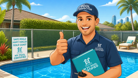 Smiling Pool Inspector Giving Thumbs Up — Get My Pool Certified in Burleigh Waters, QLD